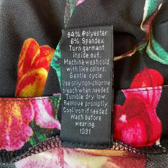 Lidy 3/4 Sleeve Boho Floral Casual Spring Summer Top Blouse Women Size L-XL - Picture 6 of 7